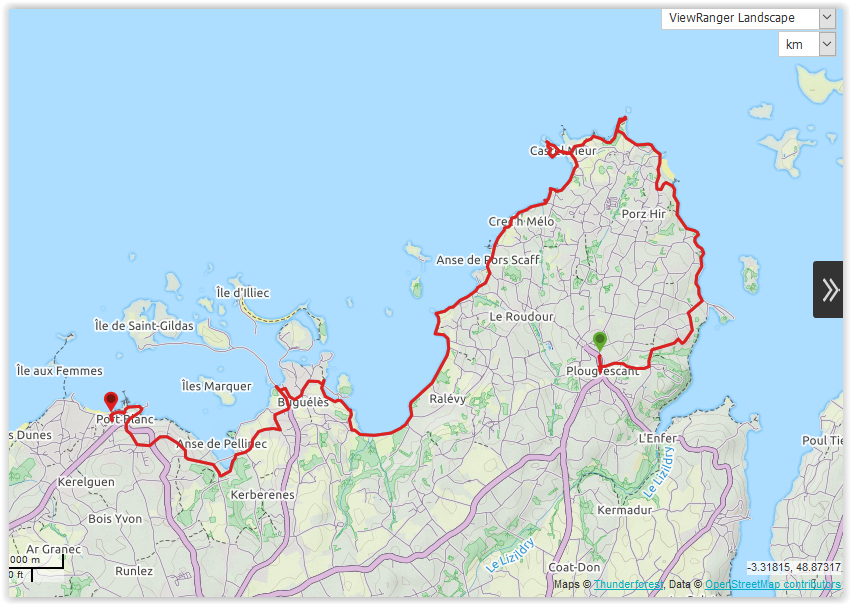 Plougrescant to Port-Blanc