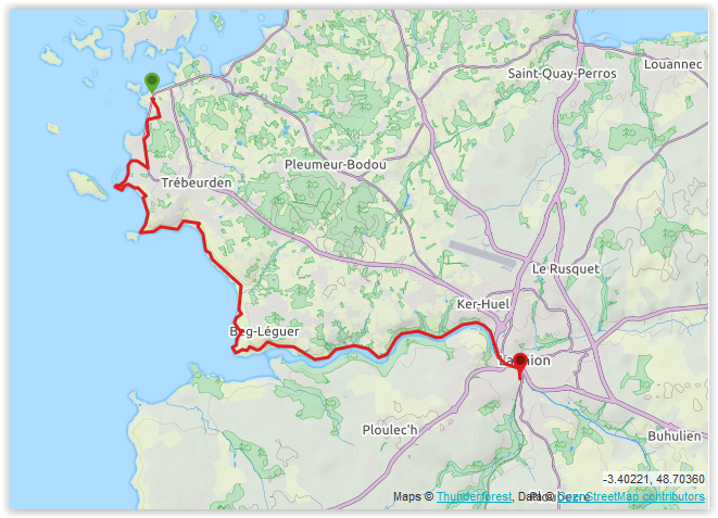 Trébeurden to Lannion