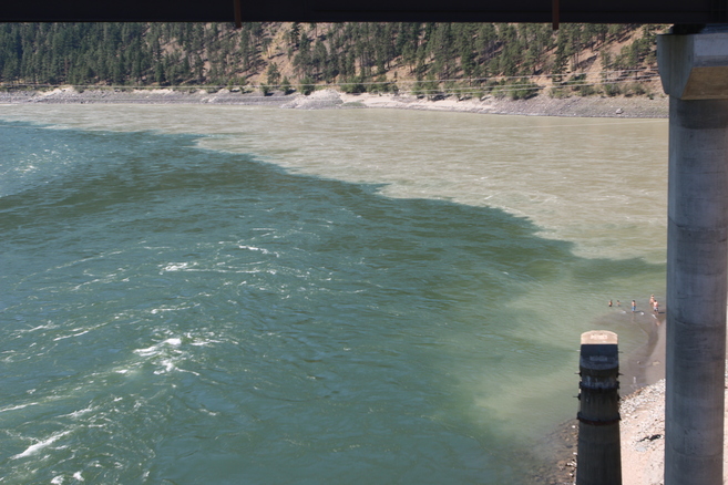 Confluence of Thompson and Fraser rivers