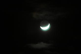 Moon on its back