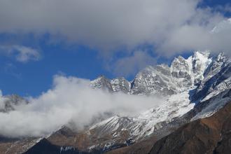 View from above Namche Bazaar