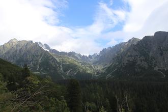View up the valley