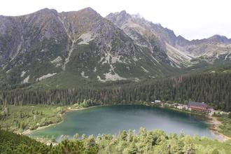 Looking down at Popradské Pleso