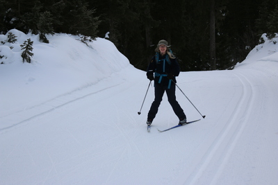 Enjoying the downhill