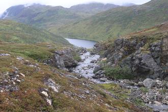 Ostervatnet from above the waterfall