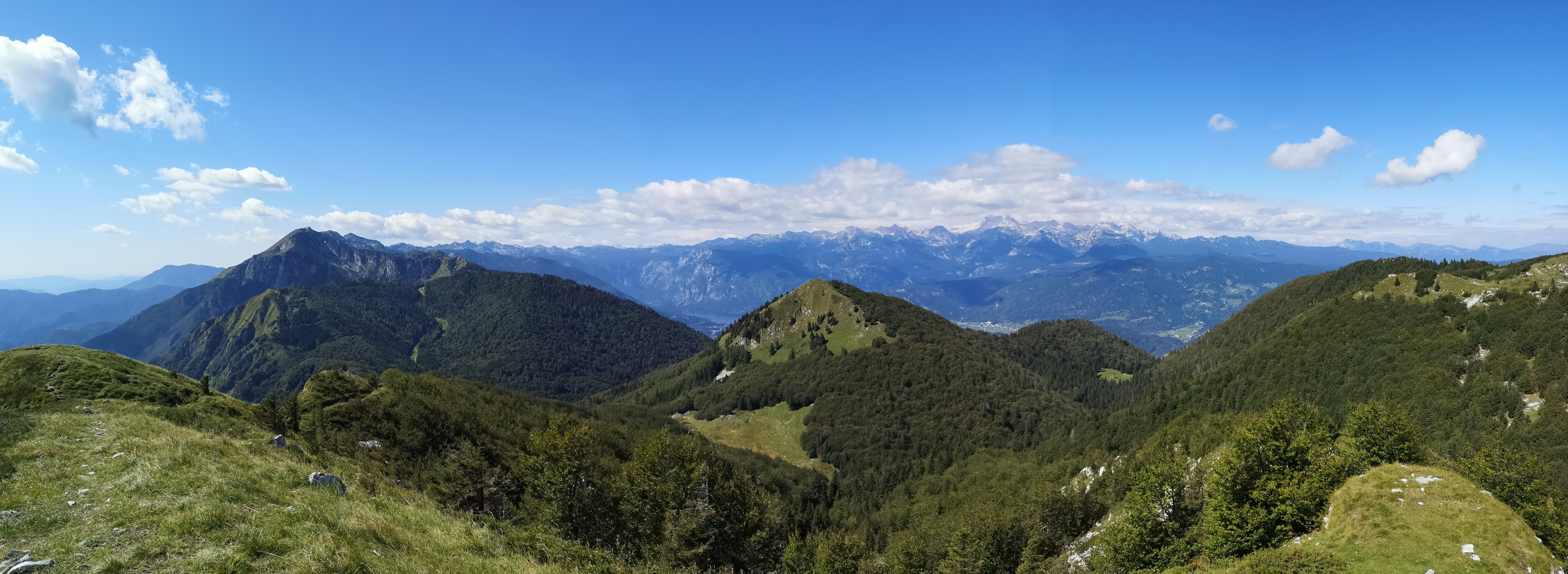 Panorama on the walk above Soriška planina Panorama on the walk above Soriška planina
